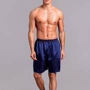 mens casual loose thin ice silk comfortable shorts for summer mens pajamas for home black
