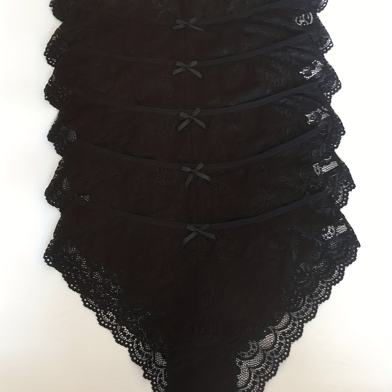 Image of 6pcs/pack Women Briefs Sexy Lace Panties Transparent Underwear Lingerie Female Culottes Intimates