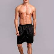 mens casual loose thin ice silk comfortable shorts for summer mens pajamas for home black