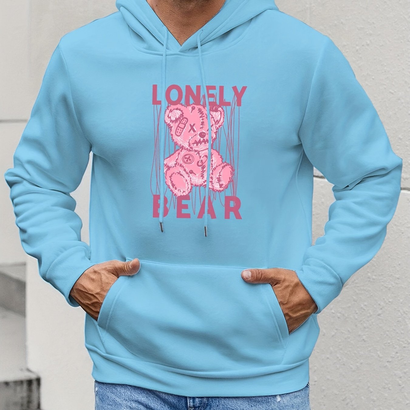 men-s-casual-lonely-bear-graphic-print-hoodies-drawstring-comfortable