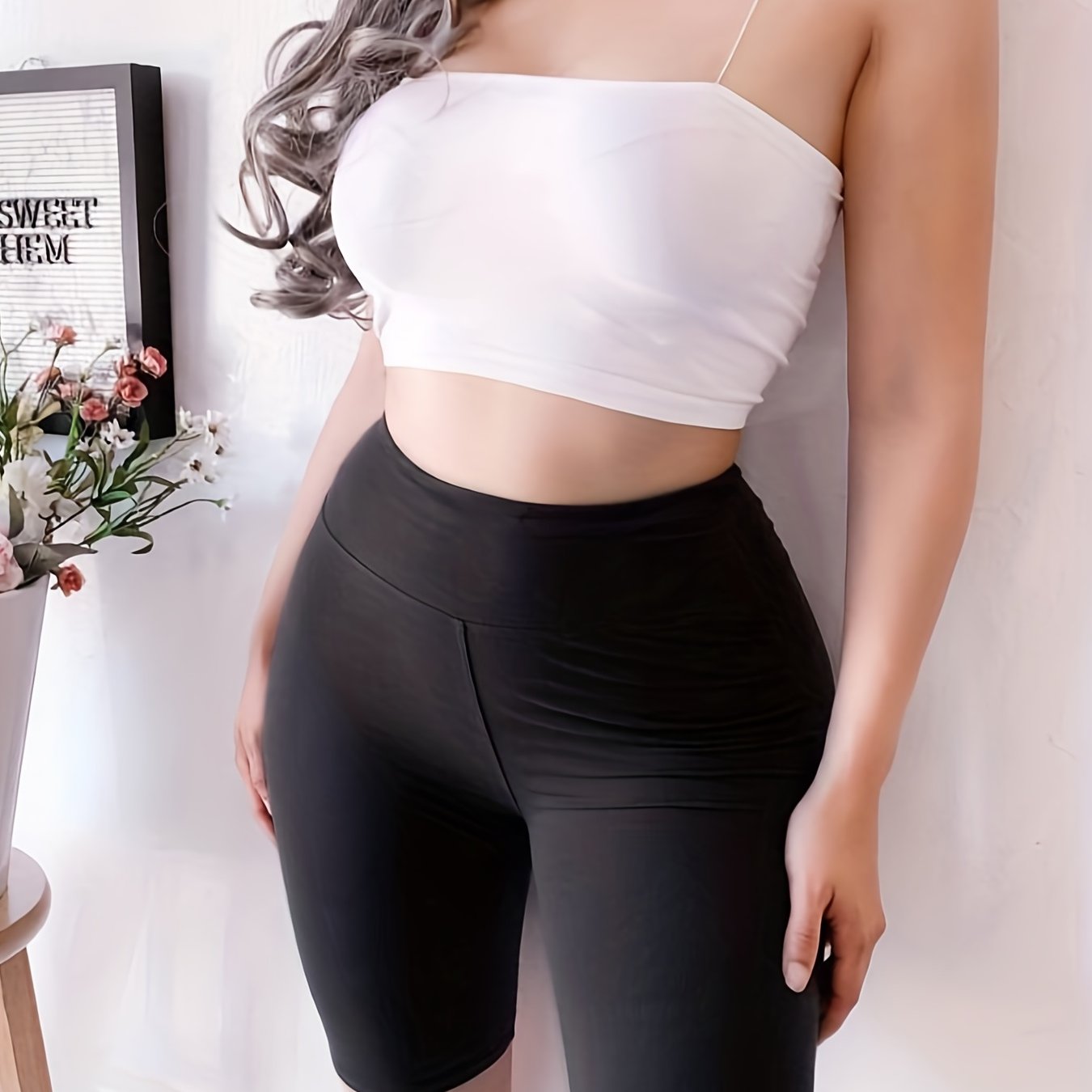 High Waist Crop Leggings Sexy Causal Leggings Summer Women's