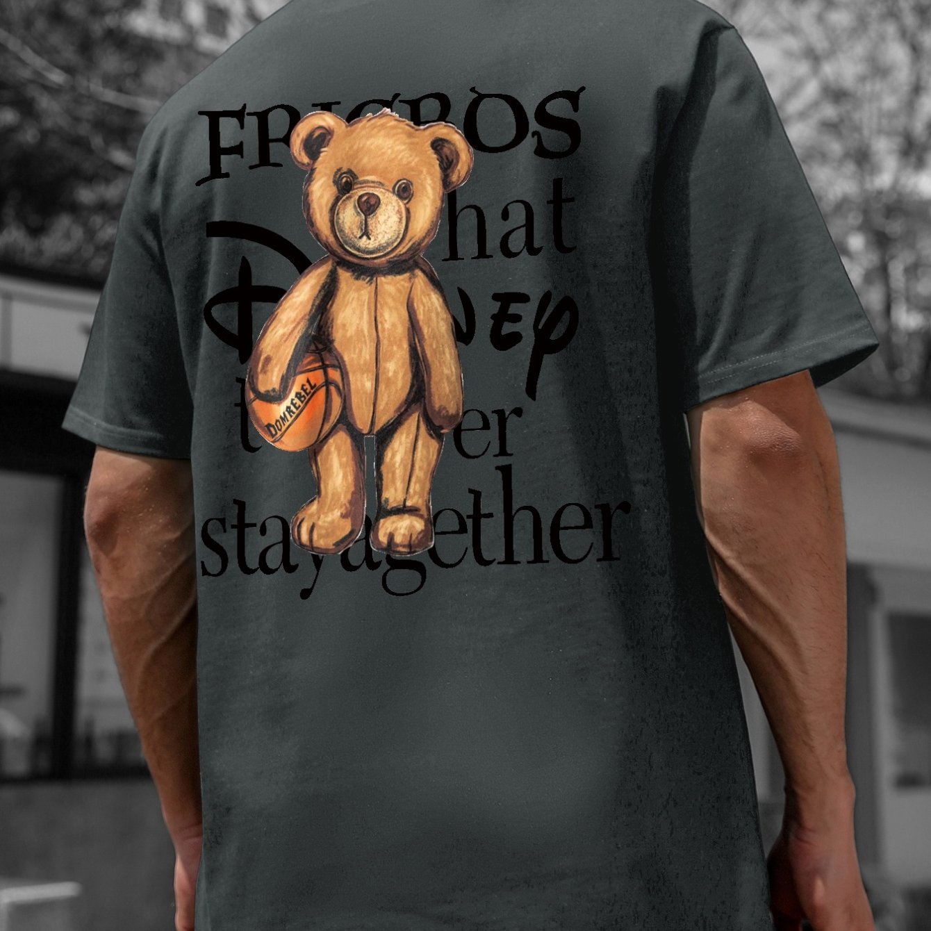  Lindo oso de peluche jugando baloncesto manga larga camiseta :  Deportes y Actividades al Aire Libre