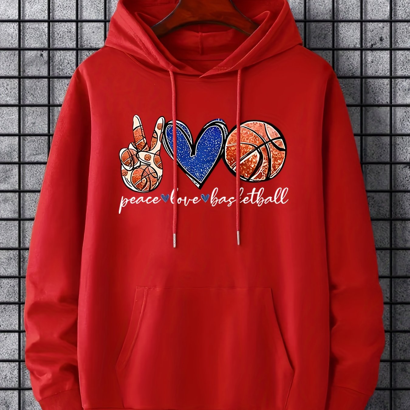 I Love Basketball Red Sweatshirt