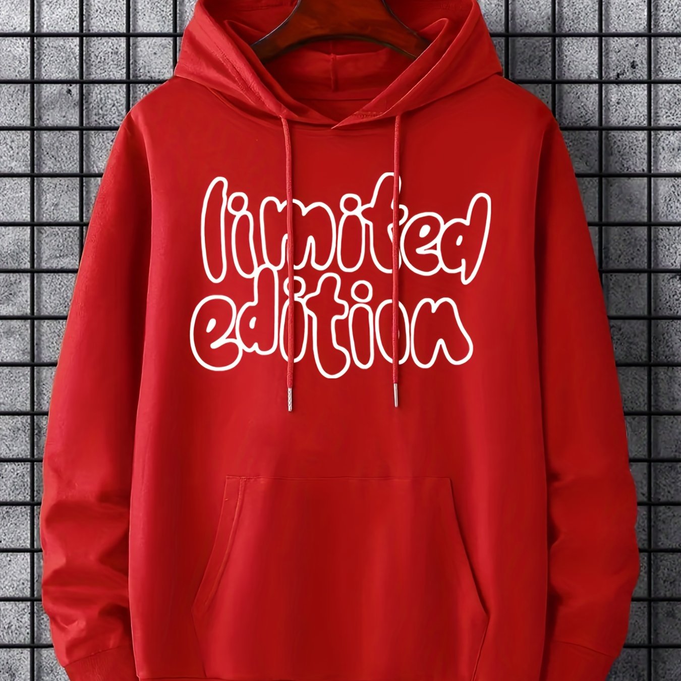 TEMU Men's Printed Drawstring Hoodie Sweatshirt