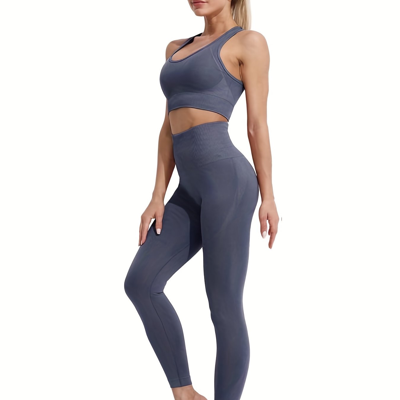 Cheap Women Yoga Sets Breathable Solid Vest+Leggings Pants Fitness Running  Clothes Sexy Gym Top Sportswear