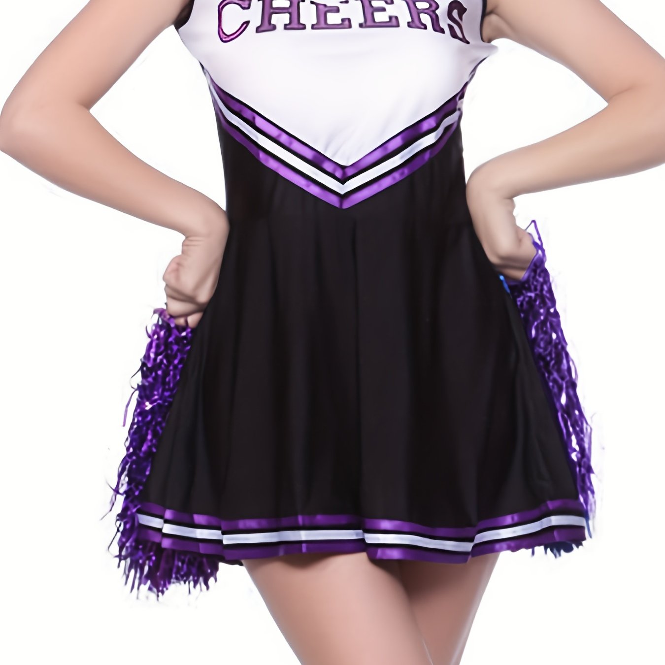 Ladies Cheerleader Costume High School Girls Cheer Outfit Set For Women  Carnival Party Cosplay Dress Up Cheerleading Uniform Yj5-2