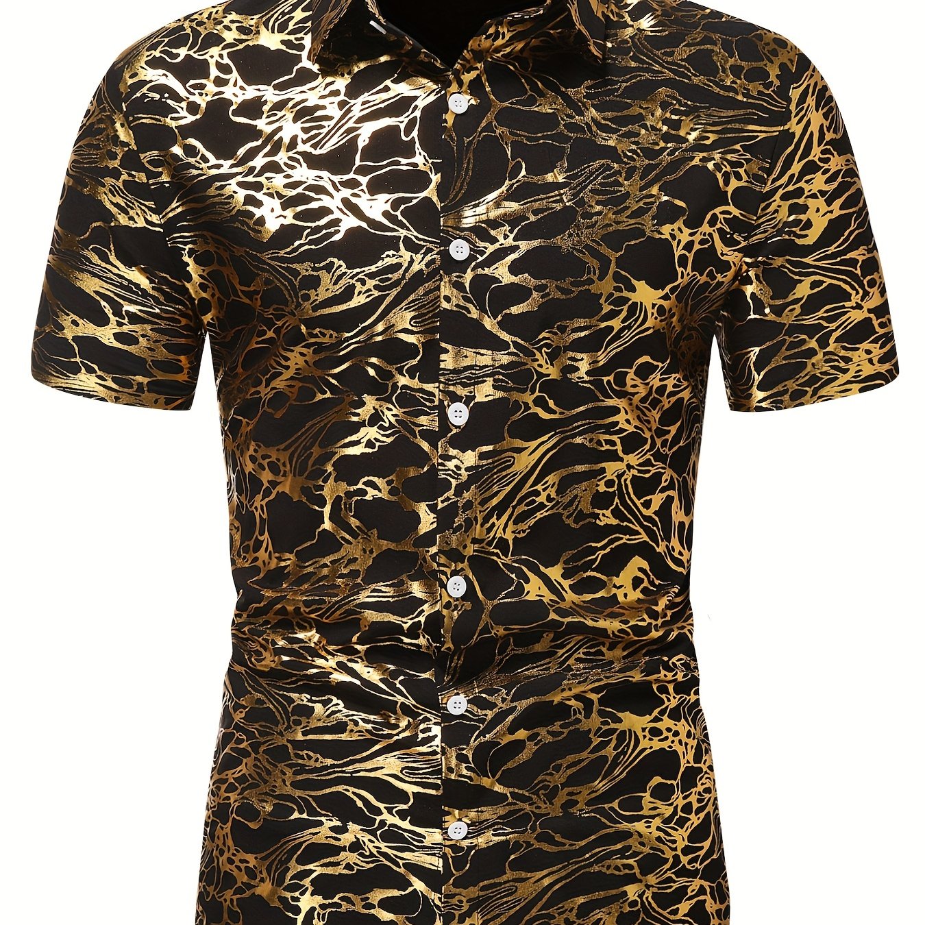 Men's Fashion Casual Short Sleeve Print Shirt