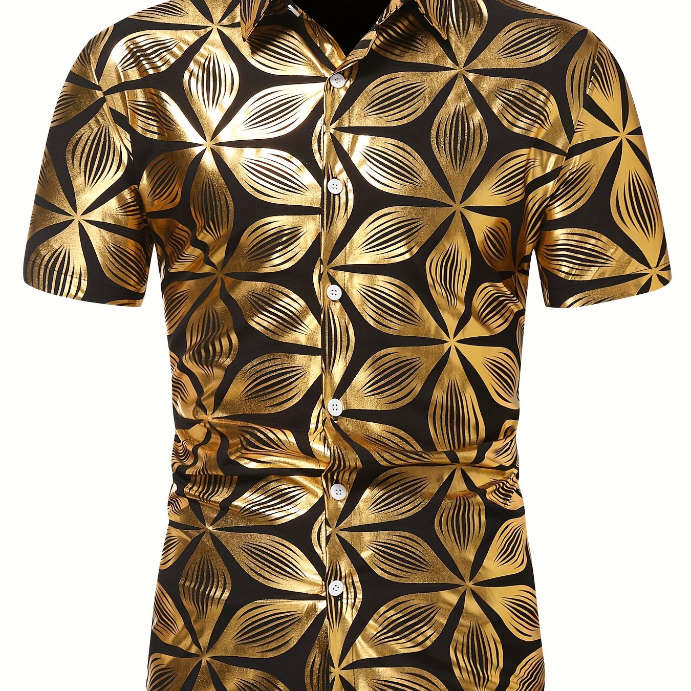 Men's Fashion Casual Short Sleeve Print Shirt