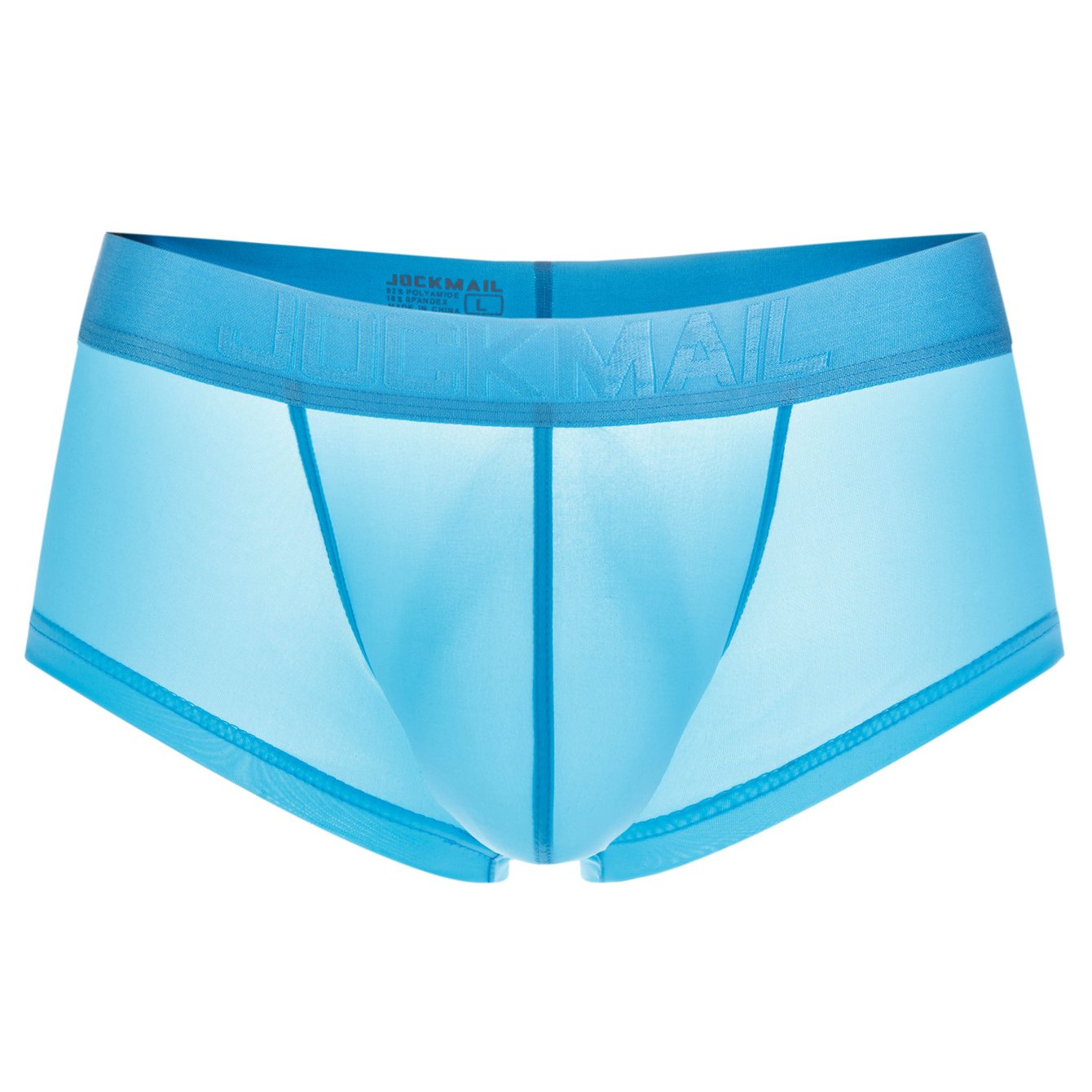 Sunnymall Men Panties Solid Color Smooth Stretch Seamless Glossy