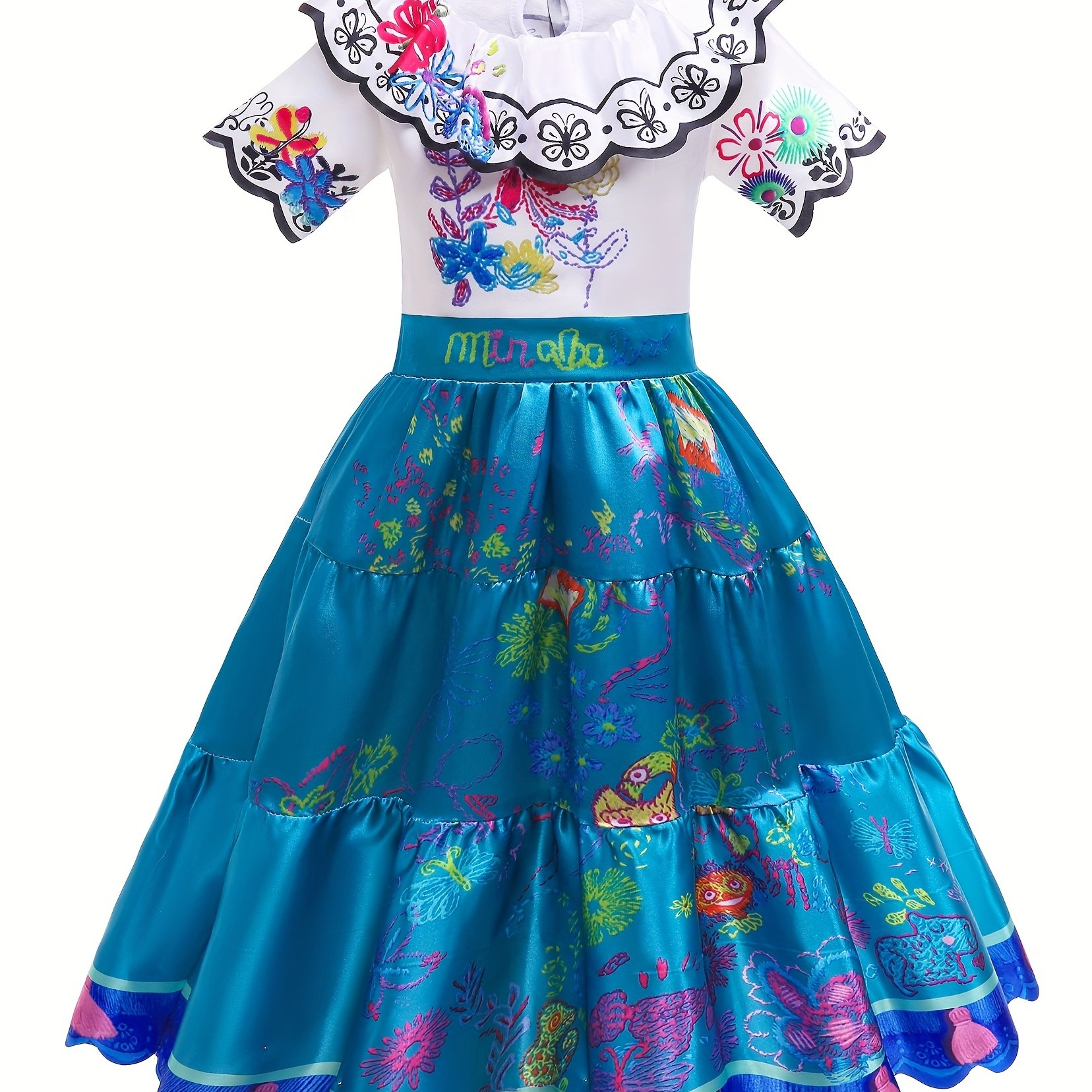 Kids Costume Dress Cosplay Madrigal Princess Skirts Carnival Birthday ...