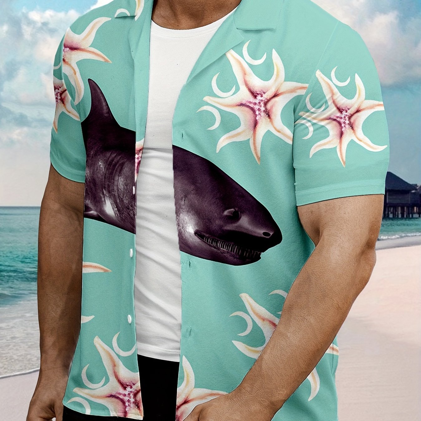 Dolphin Hawaiian Shirts for Men, Blue Dolphins Mens Hawaiian Shirts Short  Sleeve Button Down Beach Summer Shirt Series 52 Size S at  Men's  Clothing store