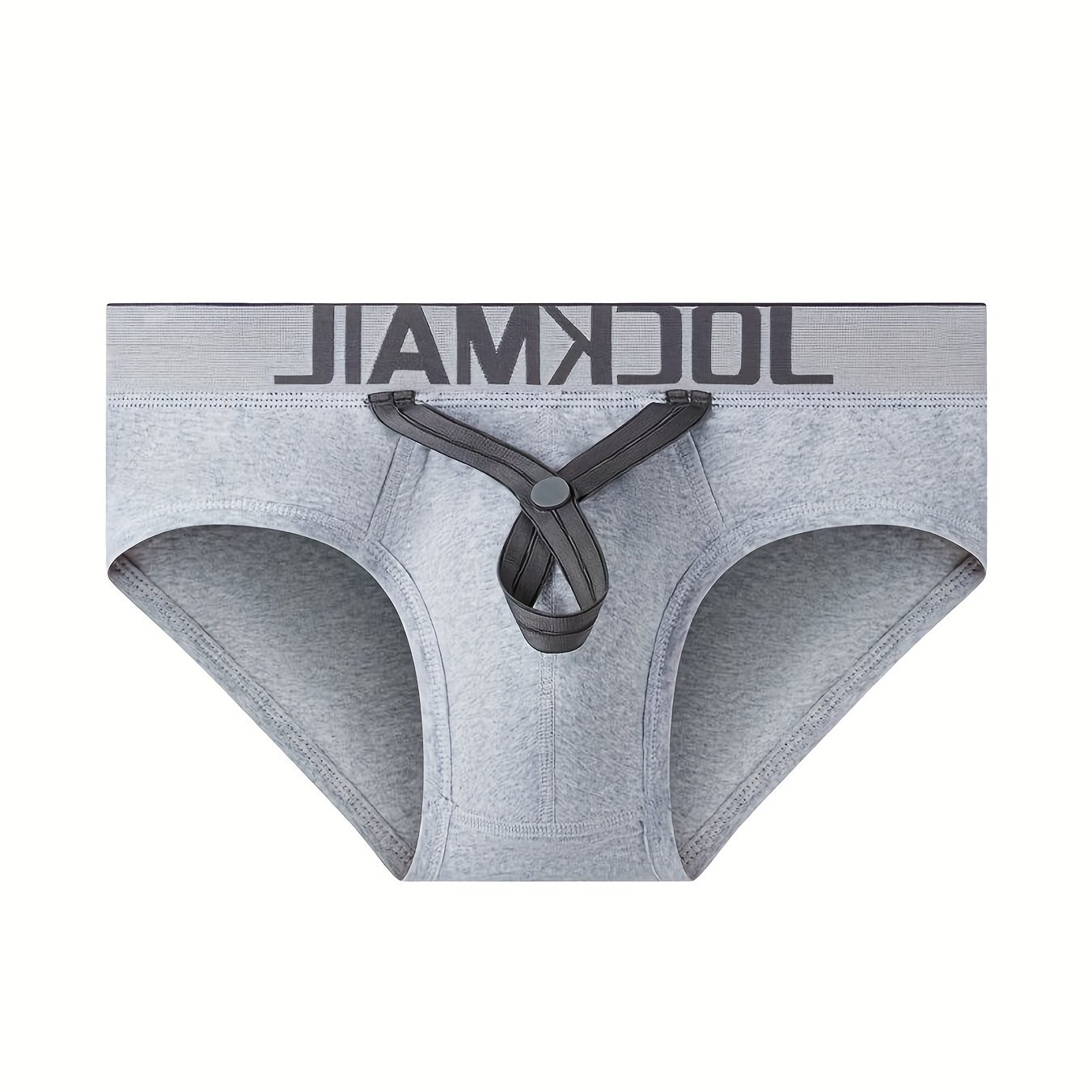 Jockmail Men's Briefs | Adjustable Size, Jock Pocket, Low-rise Sexy Triangle Underwear With Button Closure, Medium Stretch Fabric