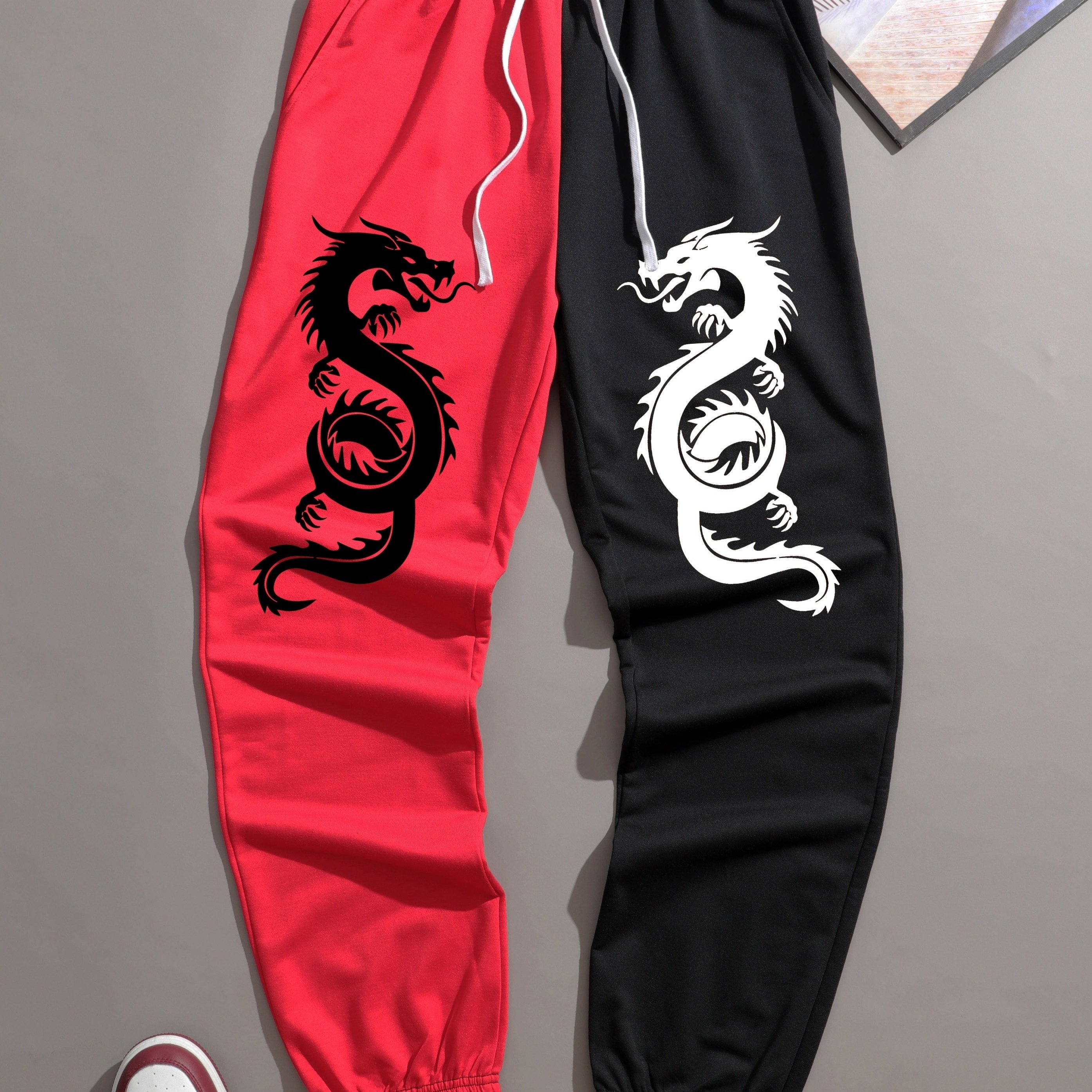 Image of Men's Long Pants, Men's Color-block Long Pants, Thin Breathable Long Pants, Rock Hip-hop Long Pants, Men's Trendy Fashion Long Pants