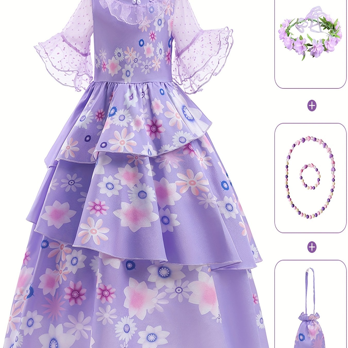 Robe De Jasmin Enfant Filles Princesse Costume Amusant Fête - Temu Canada