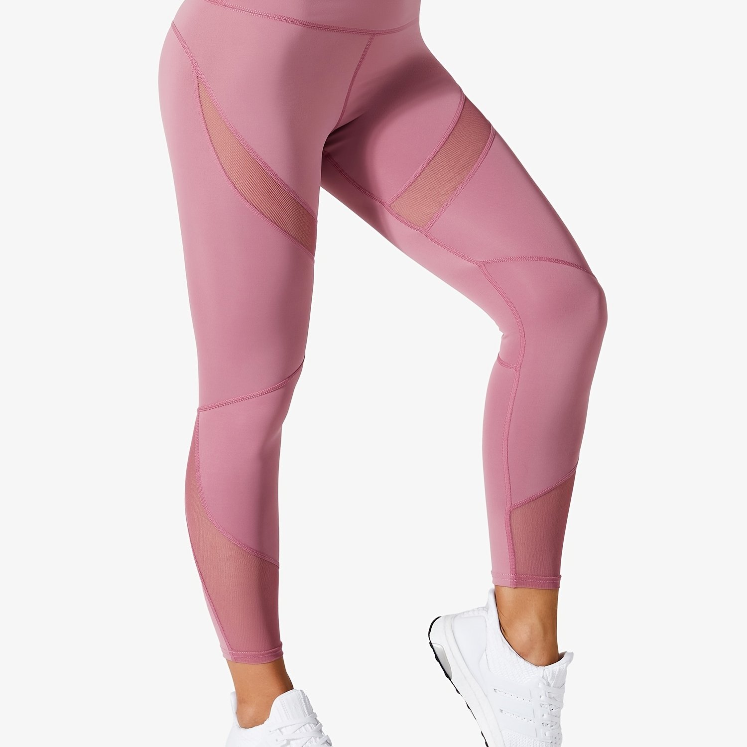 Sports Pink Mesh Leggings Workout Tights Stretch Pants -  Canada