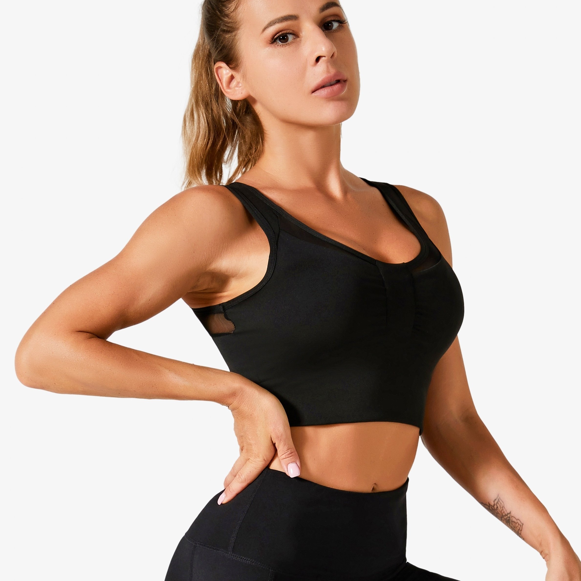 Shockproof Sports Bra Women's Small Chest Gathered Vest Style Removable  Padding Running Training Fitness Clothing Yoga