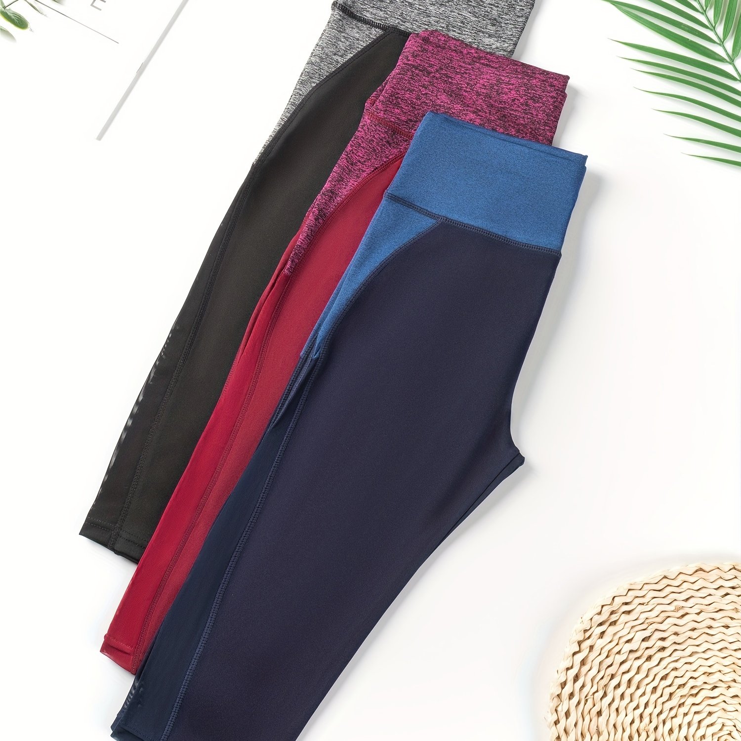 Contrast Color Mesh Side Capri Pants High Stretch Summer - Temu