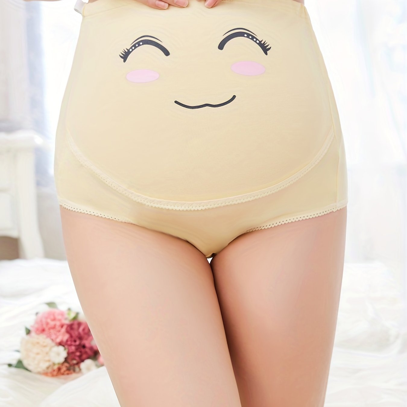 Cute Cartoon Women Prenatal Maternal Care Belly Panties Sexy