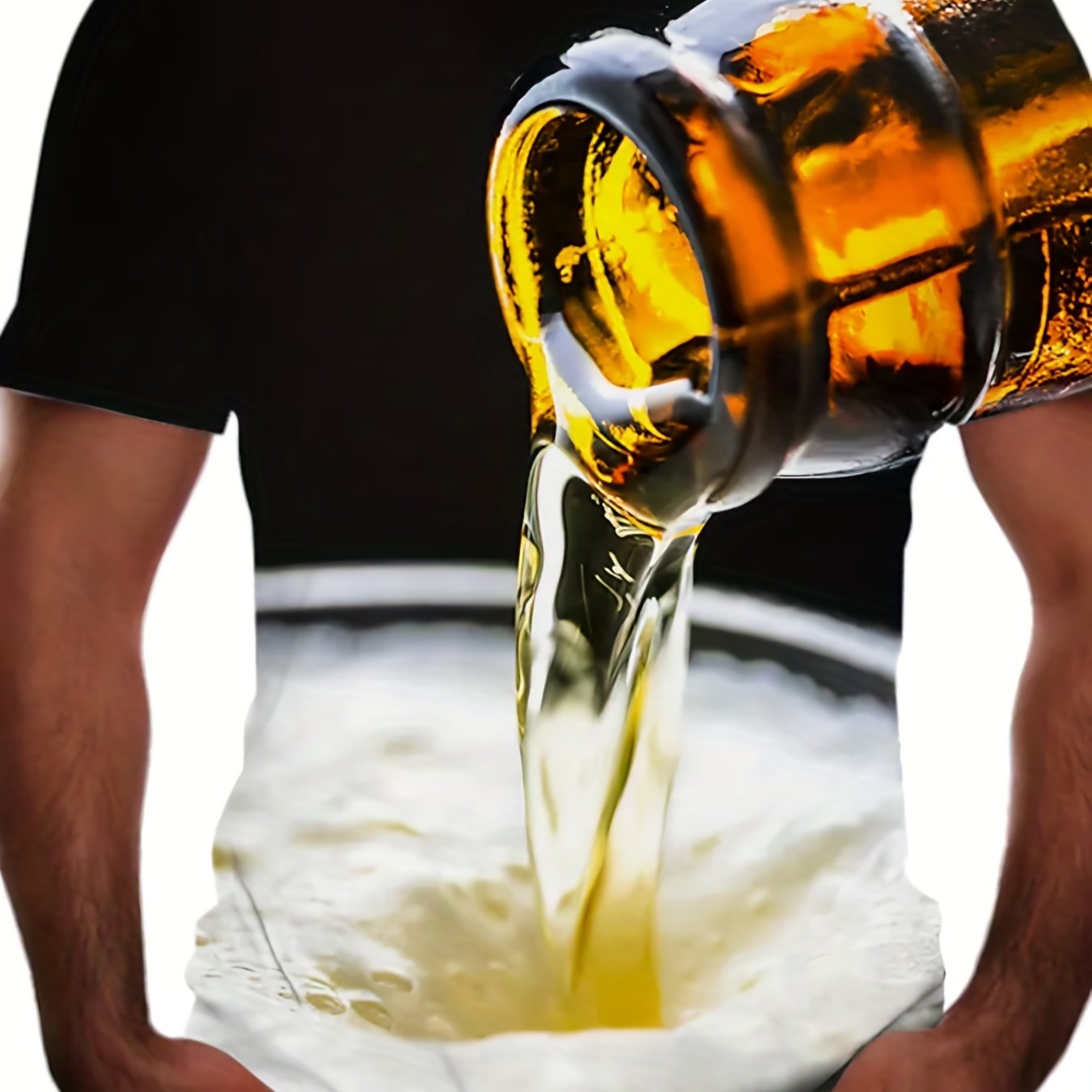 Men's 3d Graphic T-shirt Featuring A Black Round Neck, Perfect For Weekend And Casual Wear