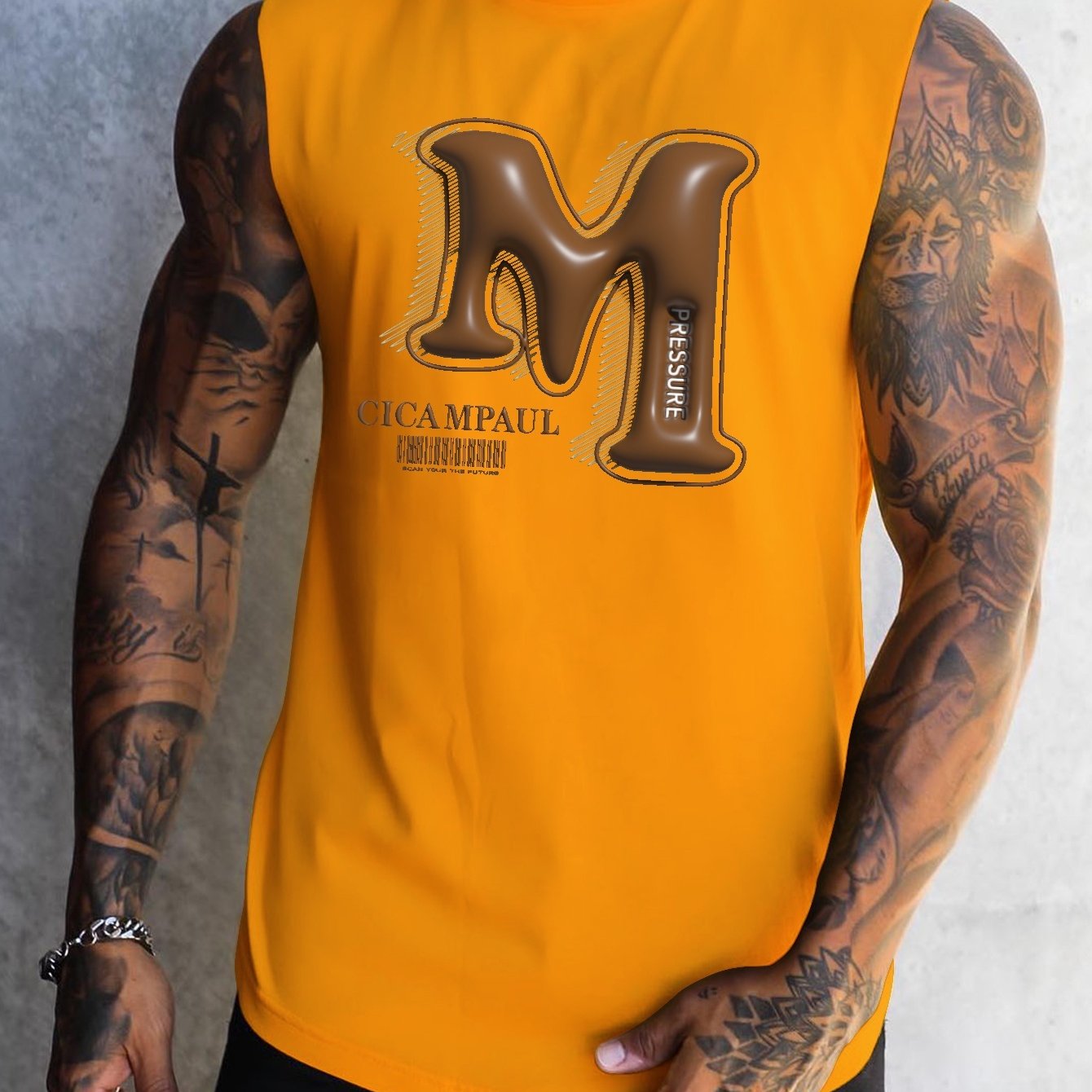 3d letter casual slightly stretch round neck tank Temu Mauritius