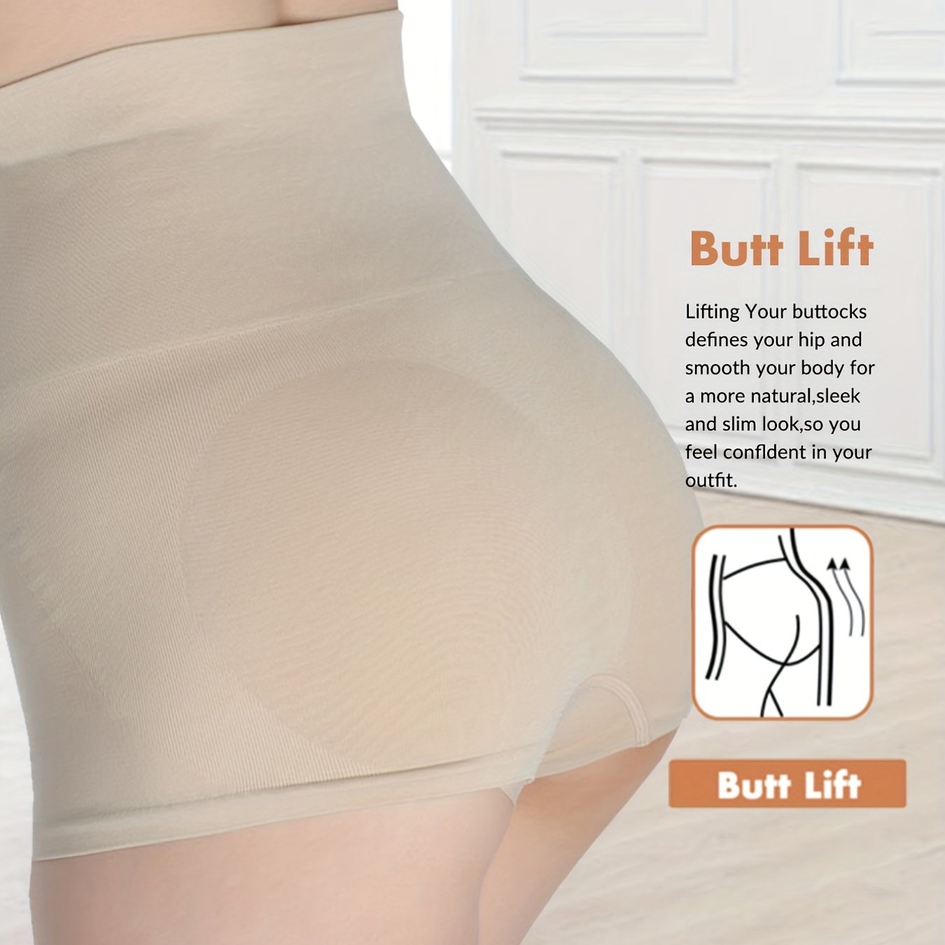 Butt Lifting Control Panties Seamless High Waist Boyshort - Temu United  Arab Emirates