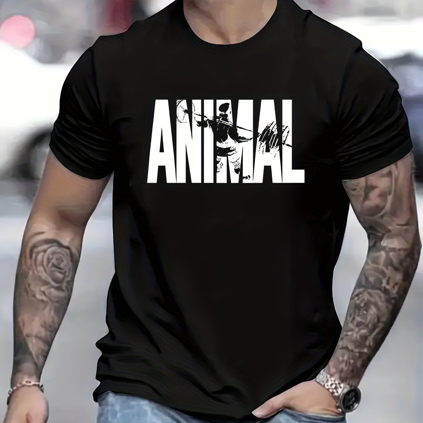 Animal hot sale gym shirt