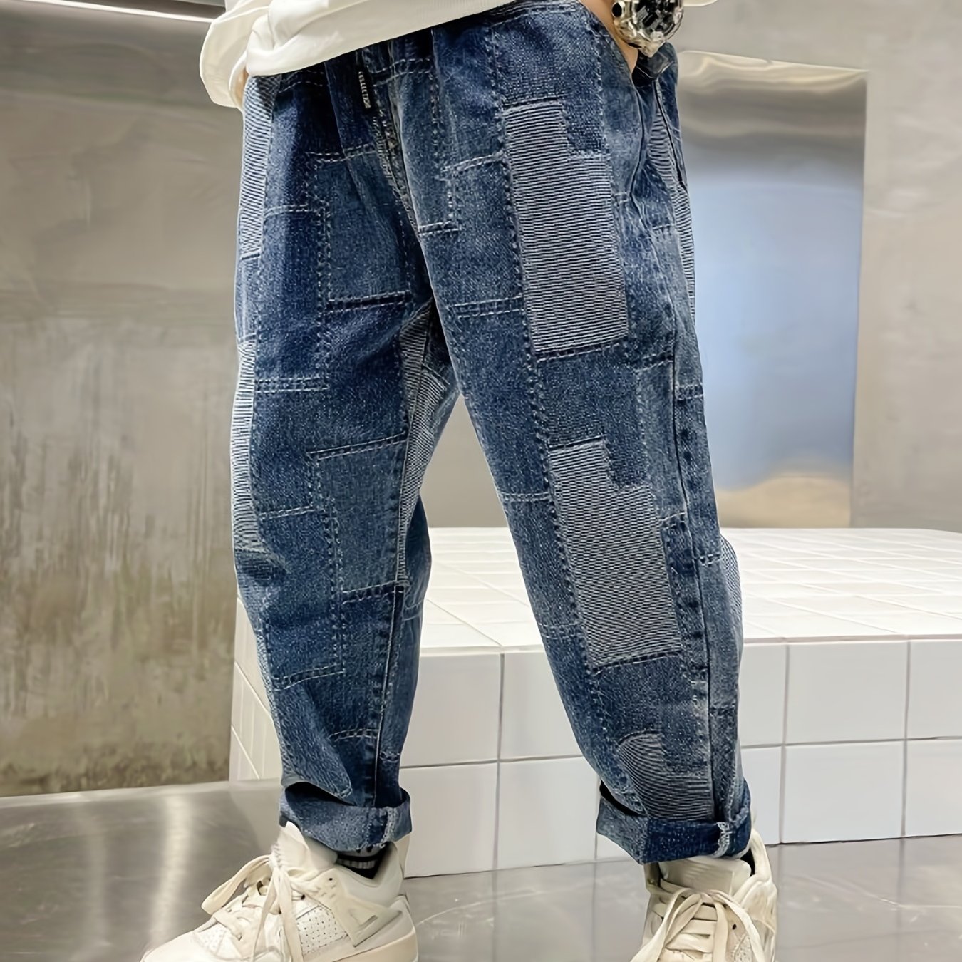 Kids' Denim Jeans - Style, Non-stretch Fabric, Long Pants With Pockets For Boys, Wear