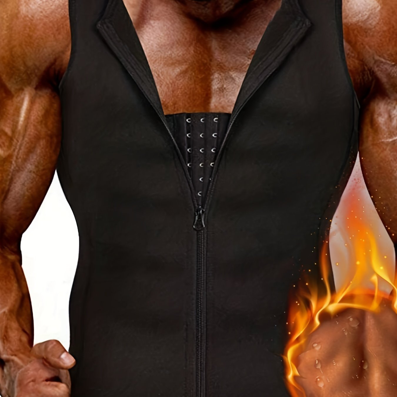 Men's Outdoor Sports Tight-fitting Sweat Sauna Vest, Waist Trainer Body  Shaper Back Support Vest Suitable For Exercise Fitness Gym