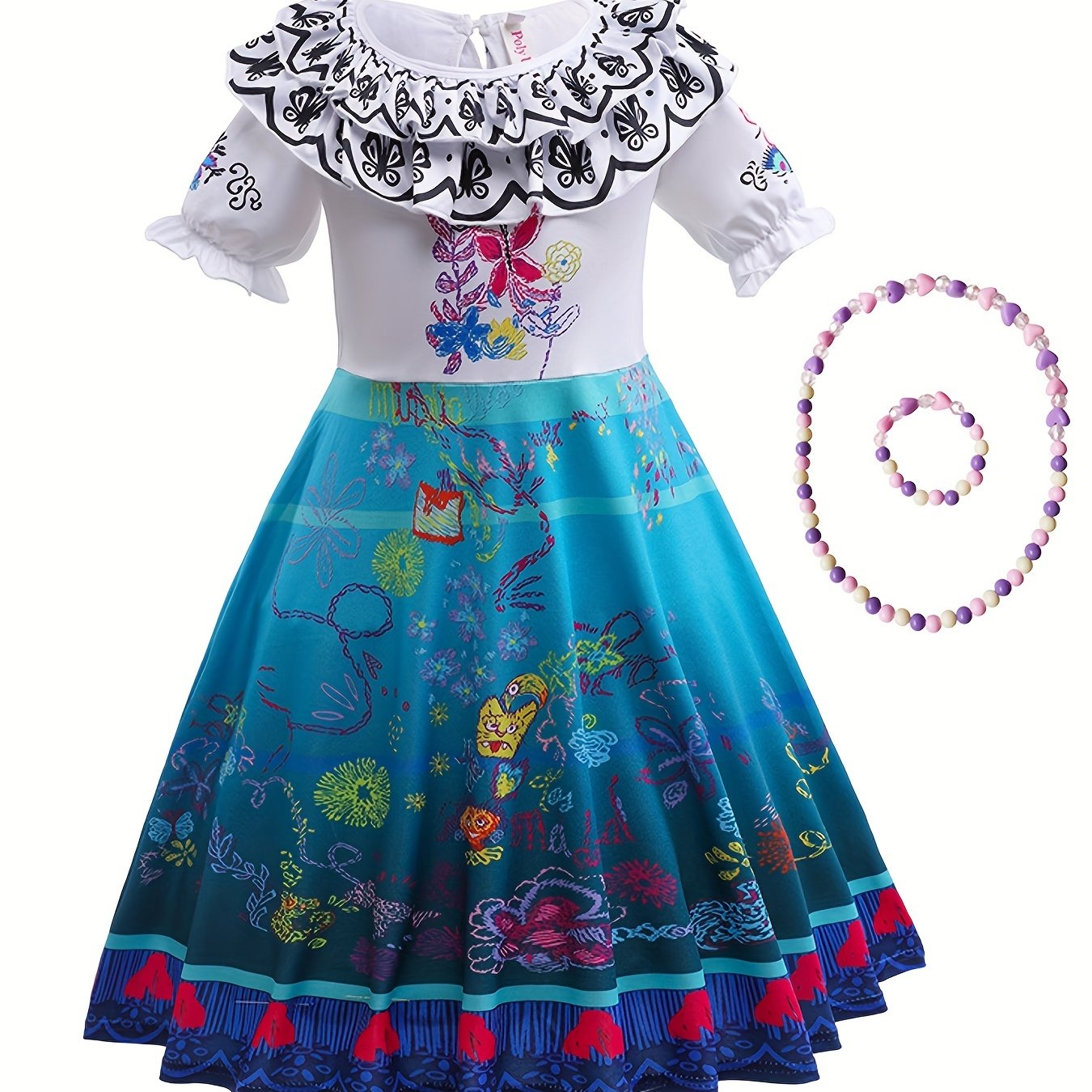 Lito Angels Vestito Costume Encanto Mirabel con Borsa e Occhiali Verdi e  Parrucca per Bambina, Taglia 2-9 anni, Manica Corta – Giochi e Prodotti per  l'Età Evolutiva