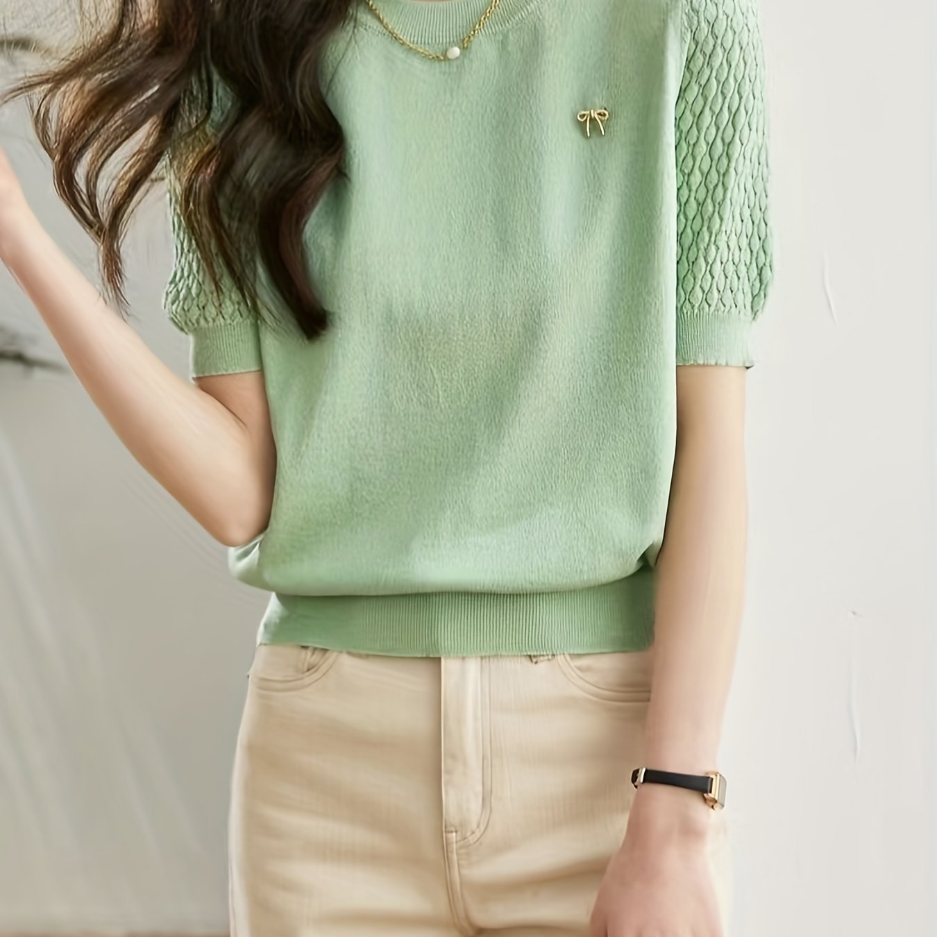 Light green sweater clearance outfit