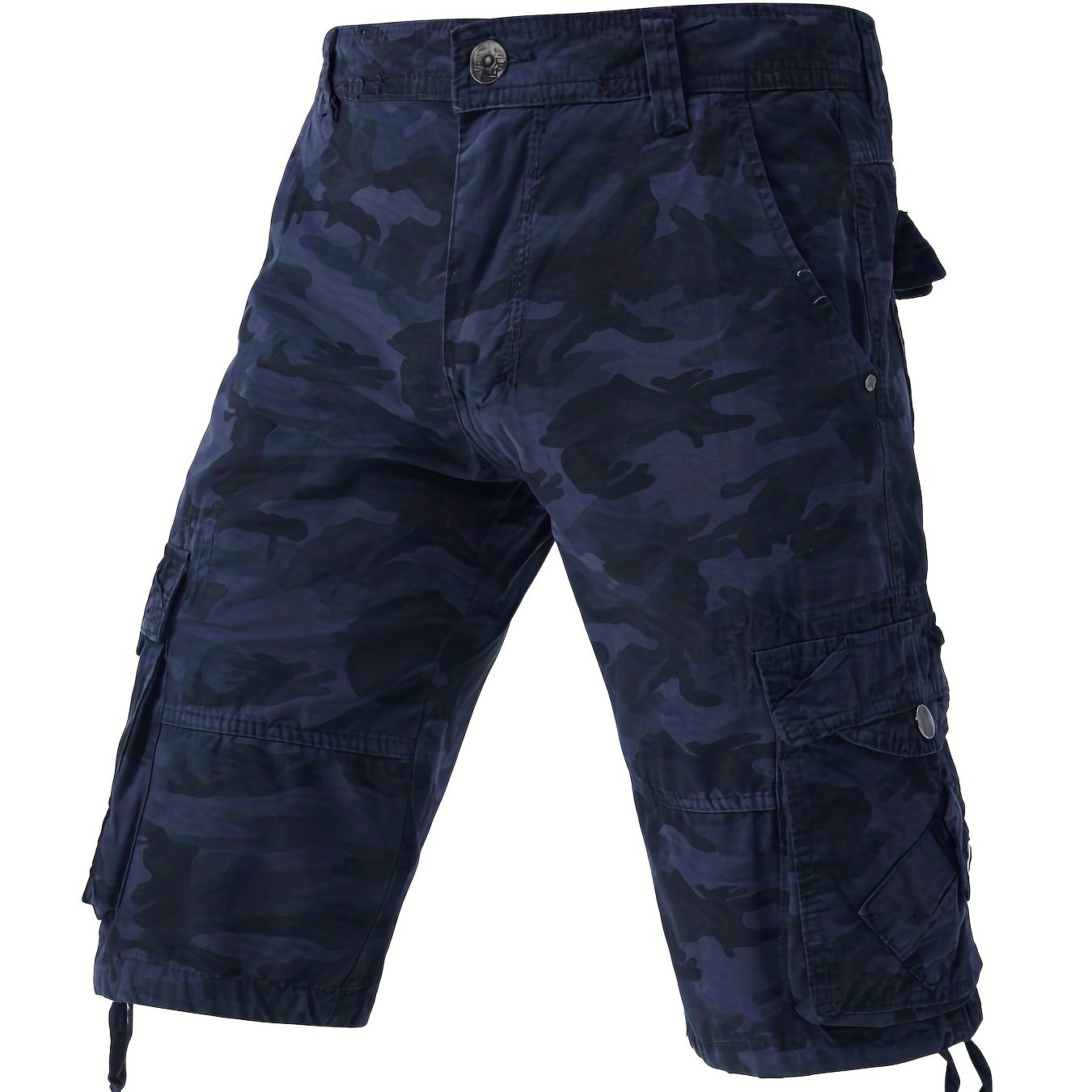 Men's Camo Cargo Cotton Shorts Relaxed Fit Multi Pocket - Temu