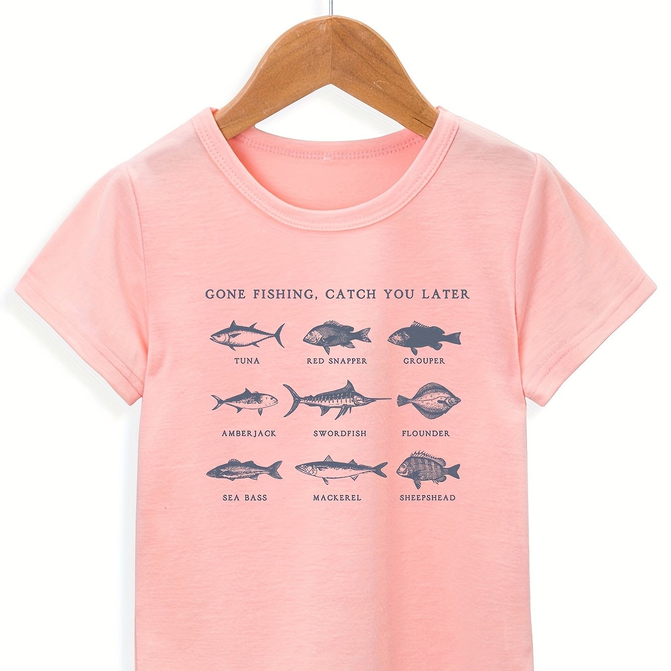 Tuna with Flying Fish - Short Sleeve Polyester Shirt