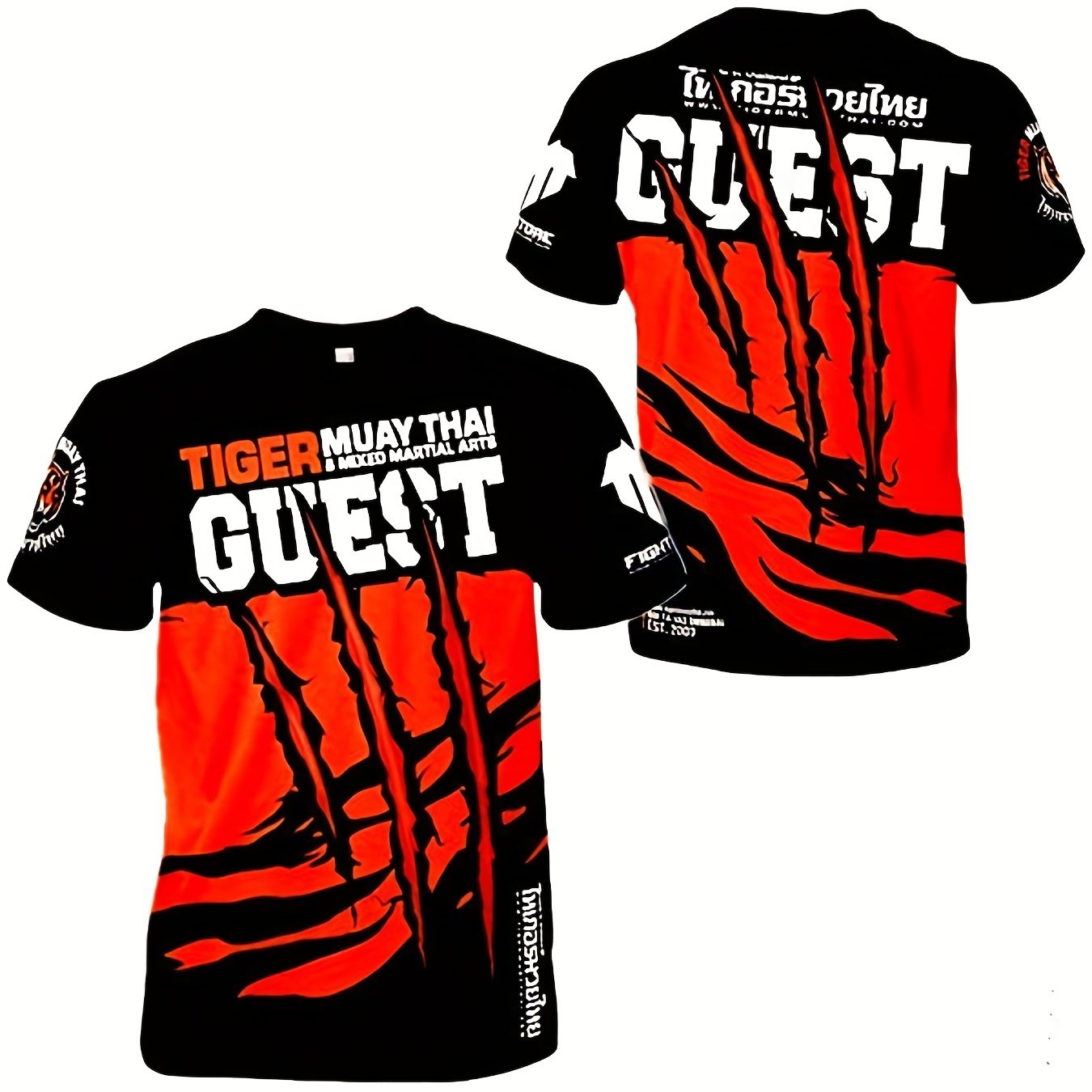 Short-sleeved T-shirt For From Tiger , Designed For Fighting