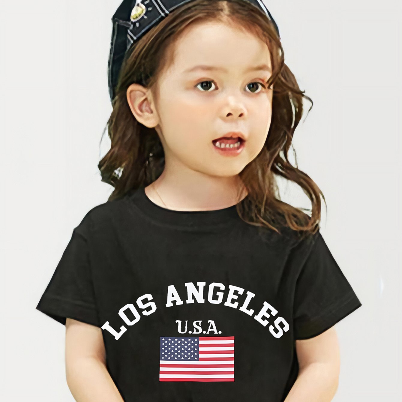 Fashion Girls Los Angeles Letters Print Short Sleeve Shirt Trendy Summer  Tees For Little Girls Children Clothing - Kids' Fashion - Temu United Arab  Emirates