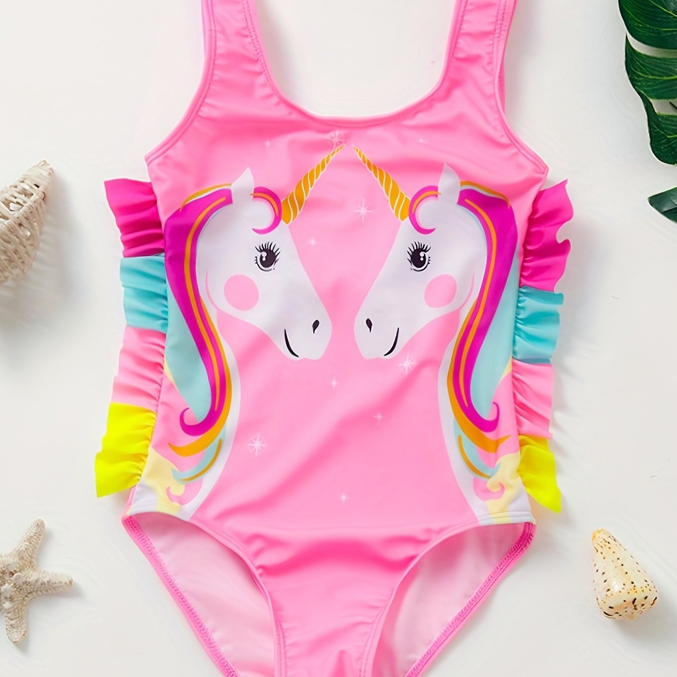 Image of Toddler Baby Girls Swimsuit Kids Unicorn Swimwear 1pc Girls Swimming Outfit Children Swimwear Bathing Suit Girls Swimming Pool