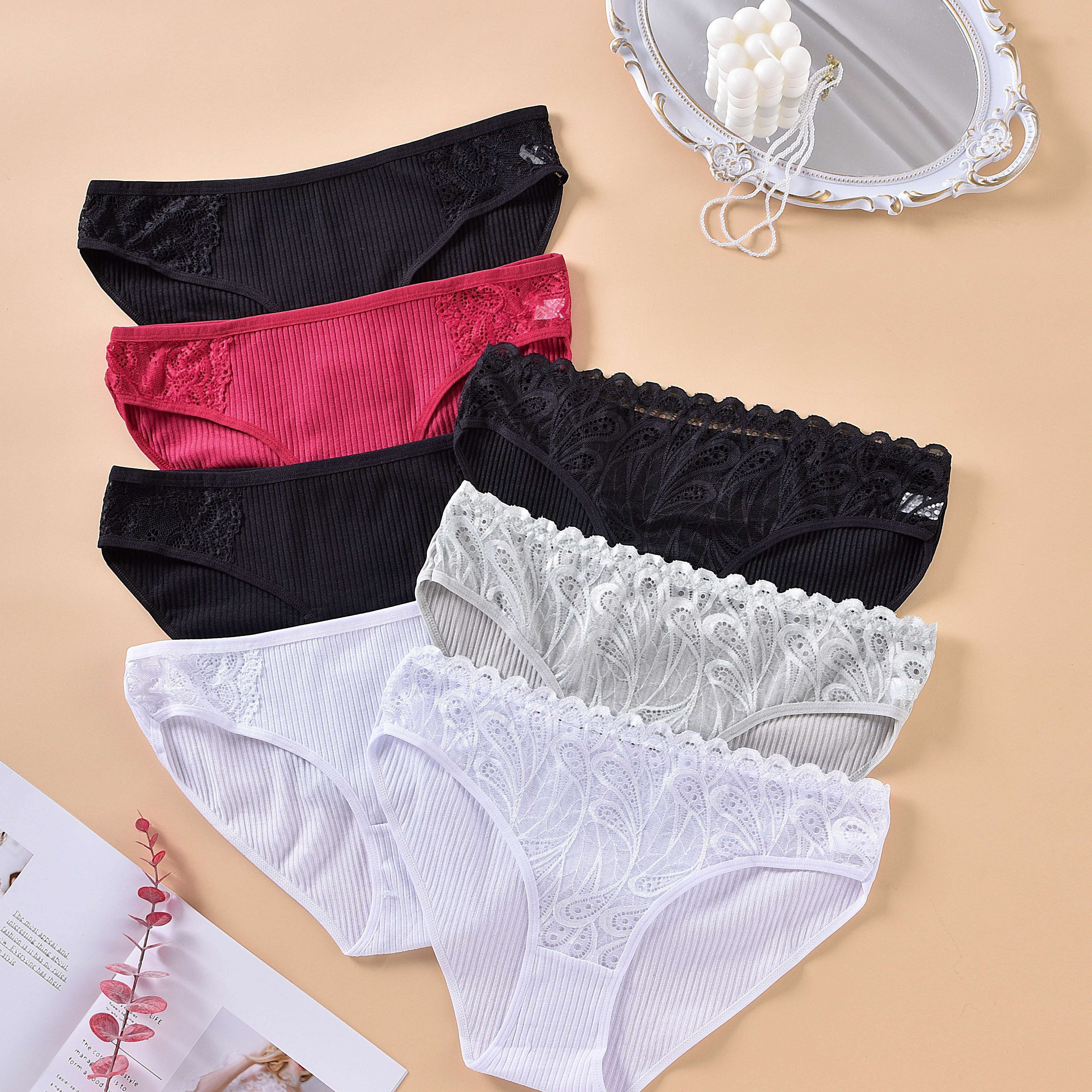 Plus Size Simple Panties Set Women's Plus Ribbed High - Temu Canada