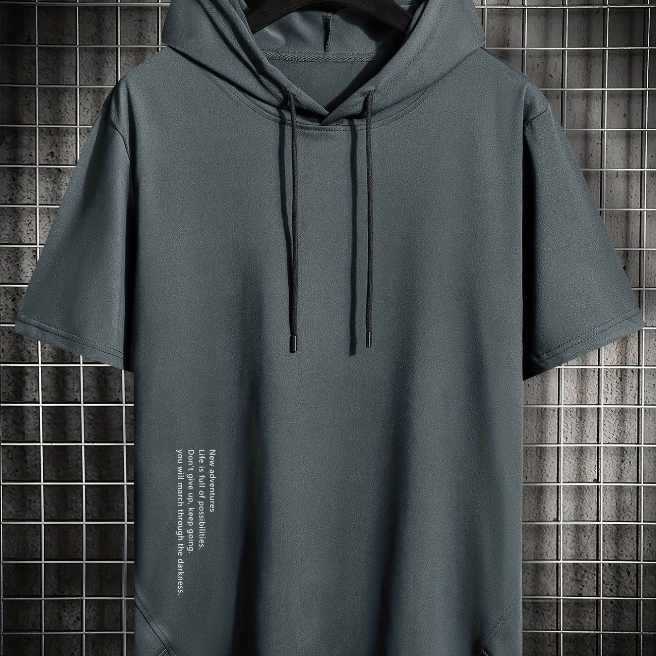 Men's Hooded T shirt Letter Print Comfy Hip hop Street Style - Temu