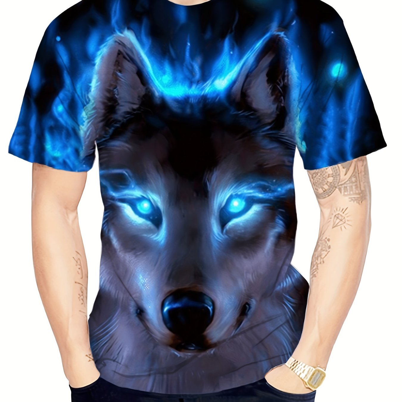 blue wolf shirt