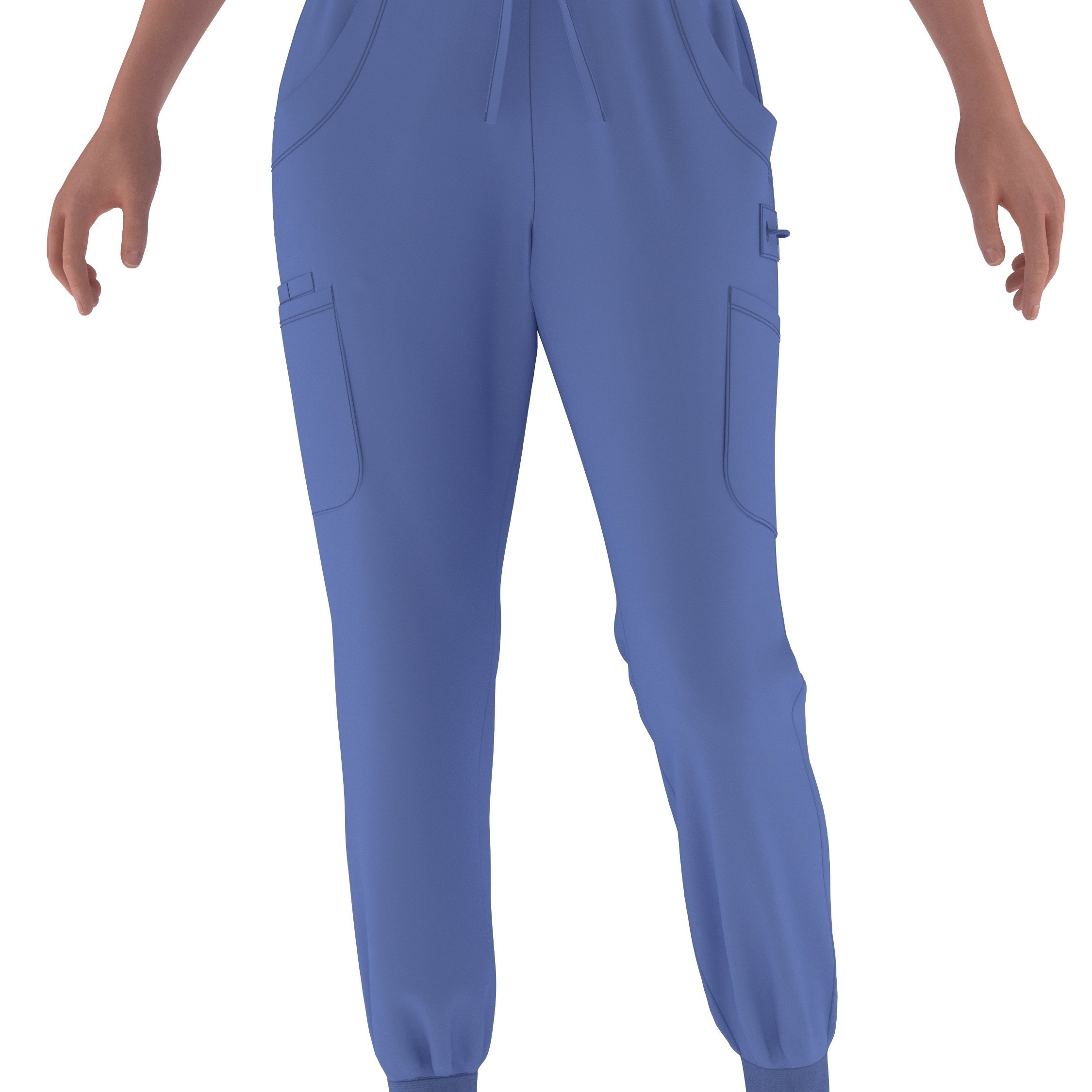 Stretch Rib Scrubs Jogger Pants Nurse Scrubs Uniforms Pants - Temu