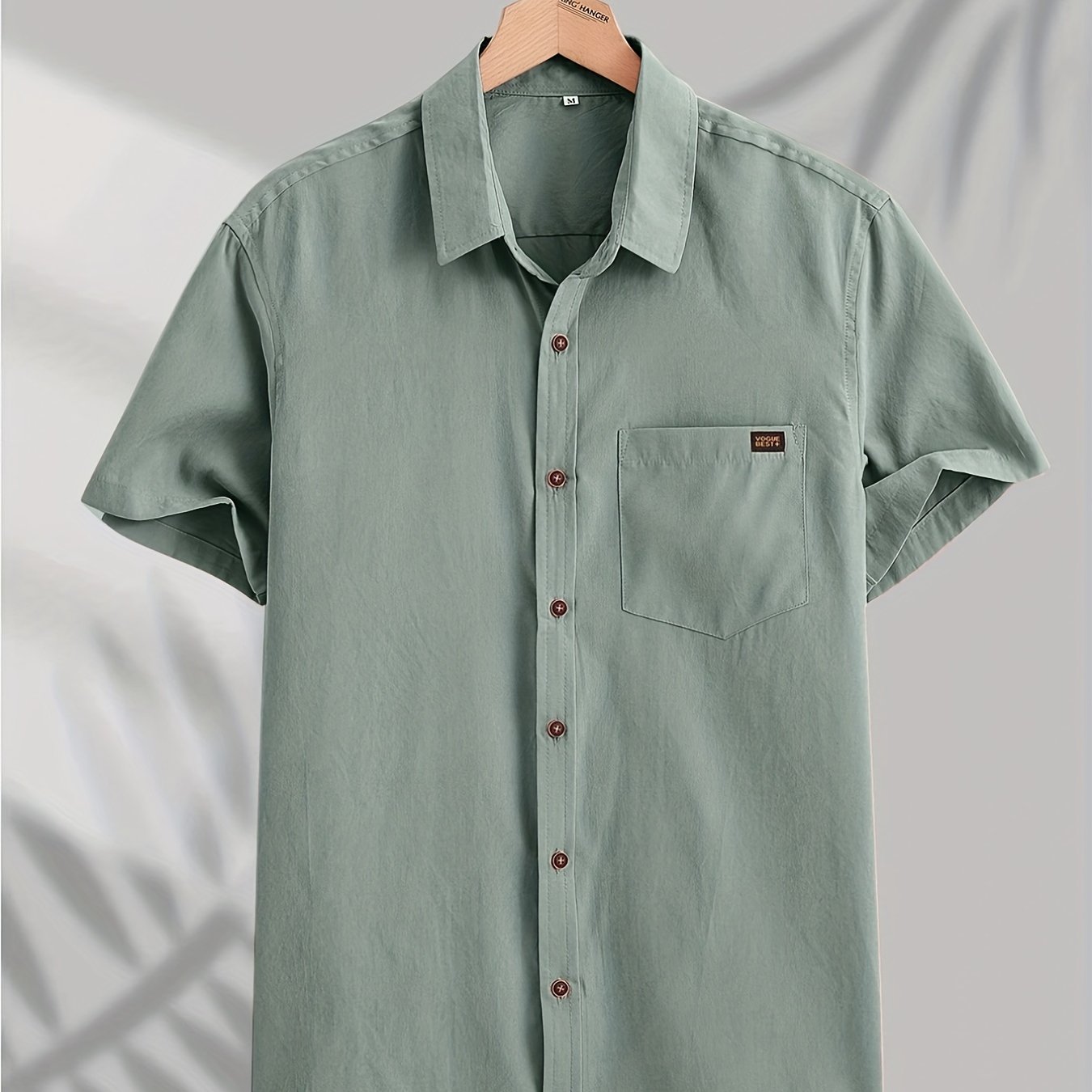 Men's Casual Button-down Short Sleeve Shirt