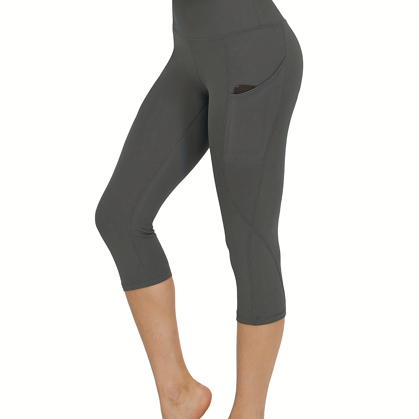 NEW YOUNG Capri Leggings with Pockets for Women High New Zealand