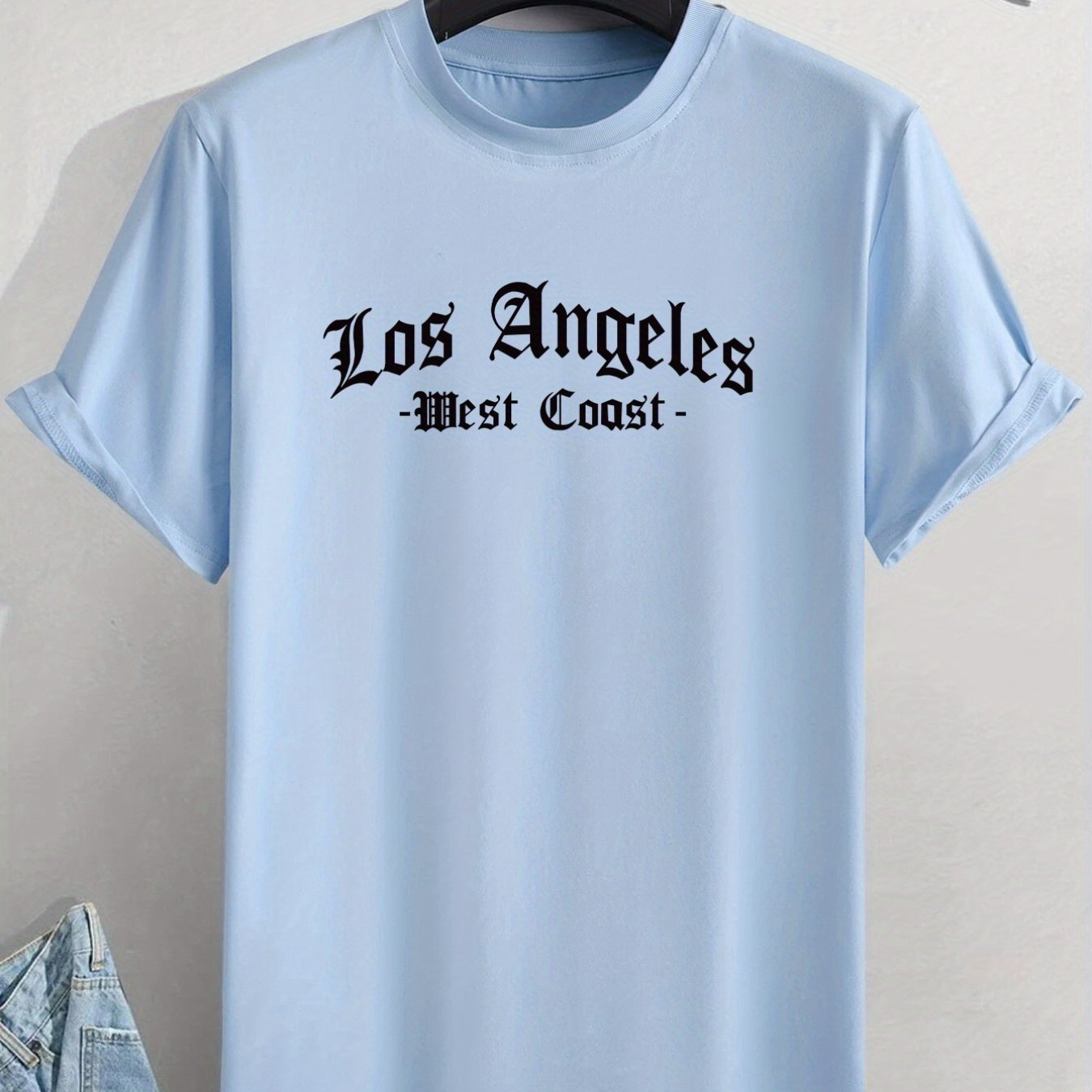 Los Angeles West Coast Pattern Print Mens Comfy T Shirt Graphic Tee