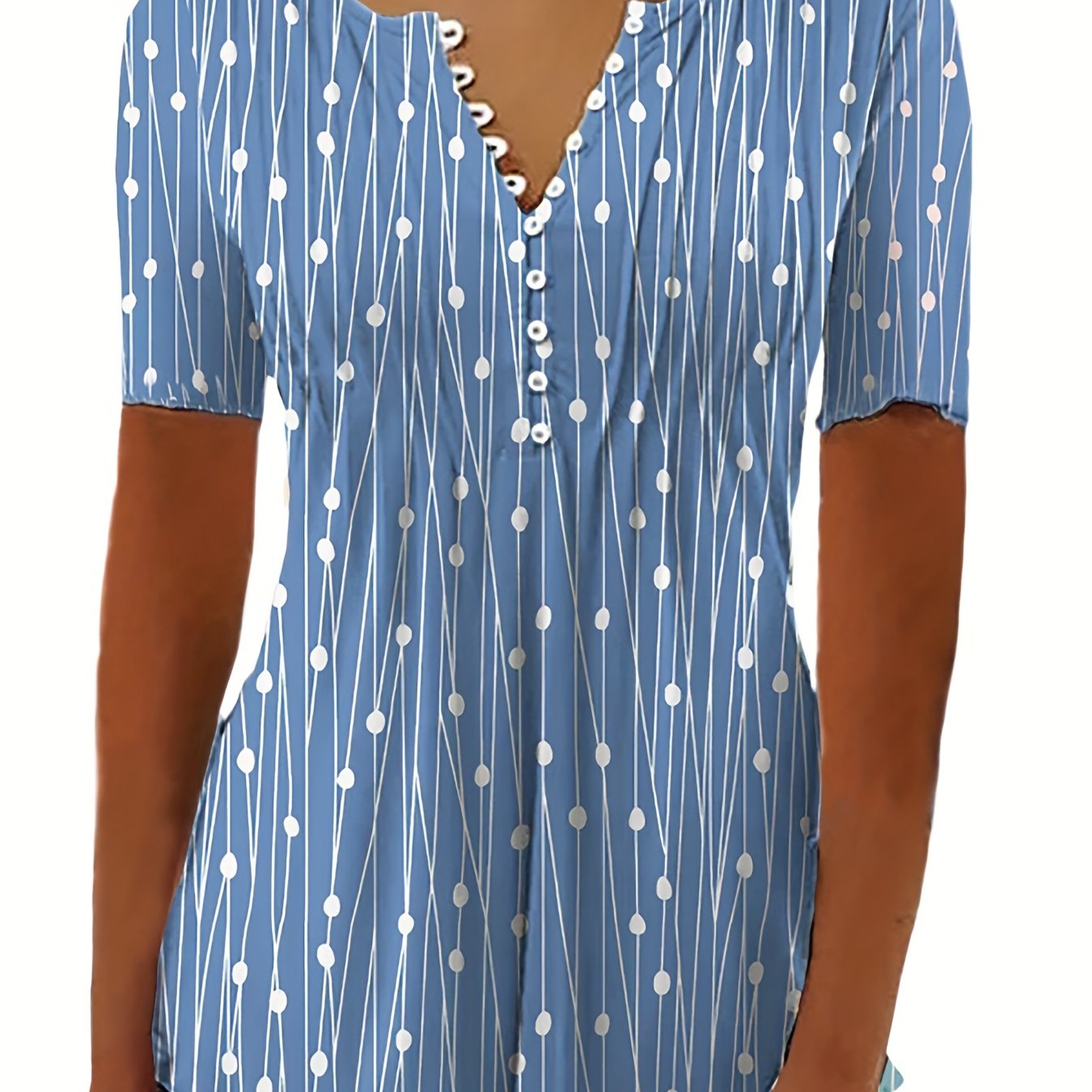 Polka Dot Shirt Women - Temu