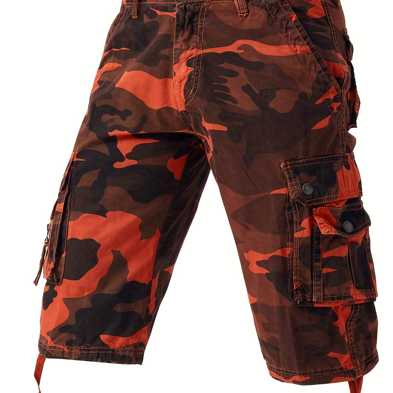 Trendy Cotton Comfy Men's Camo Cargo Shorts Pockets Summer - Temu