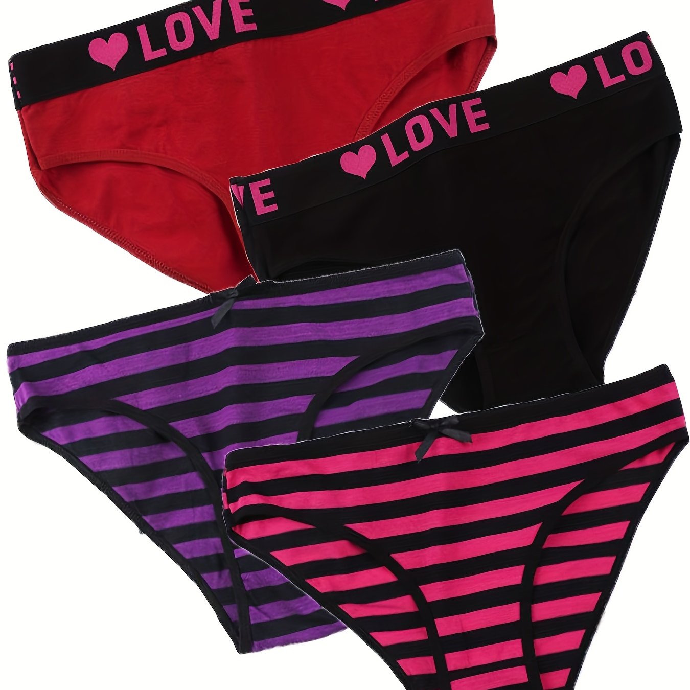 Womens Cotton Print Letters Underwear Striped Panties Casual And Sexy  Lingerie For Ladies From Mart01, $1.03