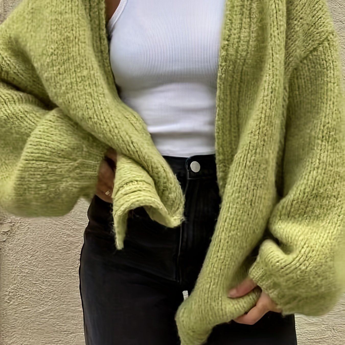 Green discount cardigan aesthetic