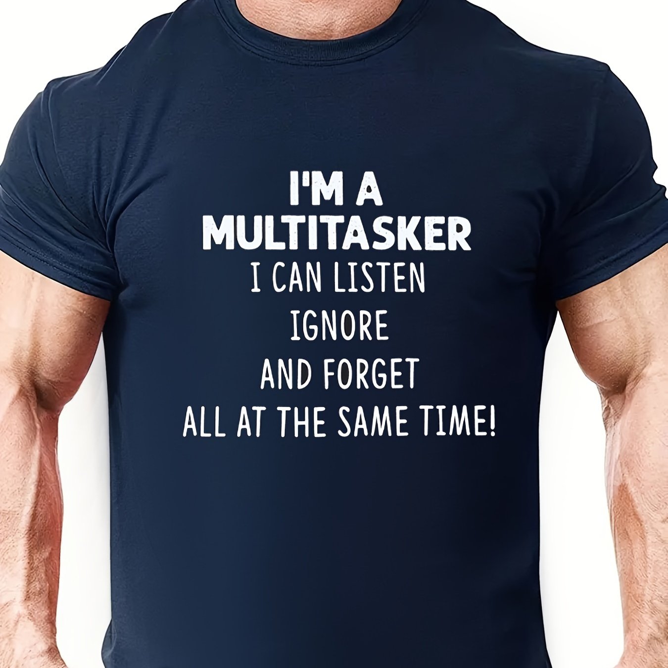 European And Men's Novelty Letter T-shirt