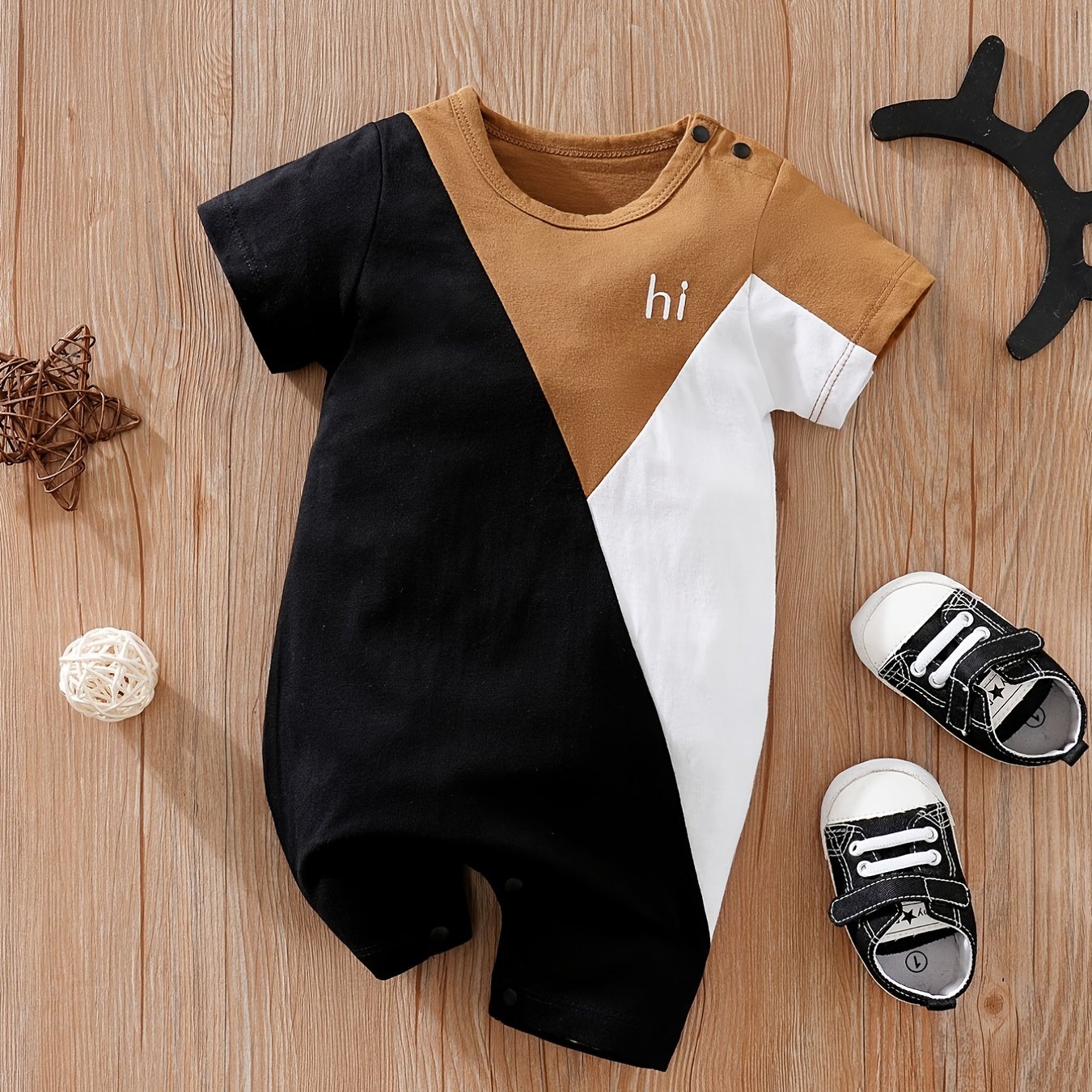 Baby boy short sleeve romper hotsell