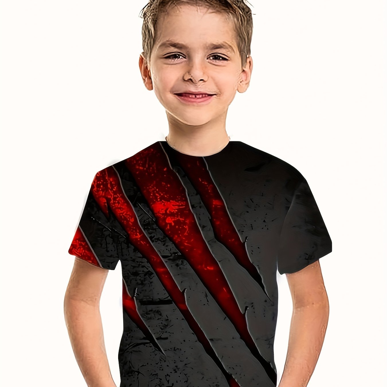 Kids Boys Girls Roblox Print Short Sleeve Crew Neck T-shirt Casual Tee Tops  7-14 Years