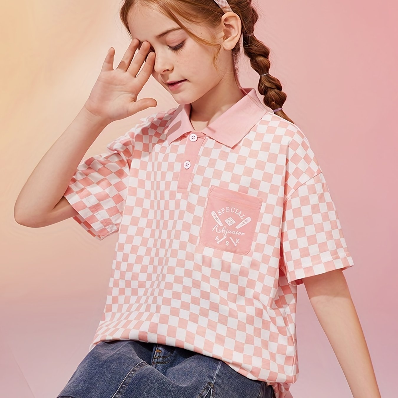 checkered polo for girl
